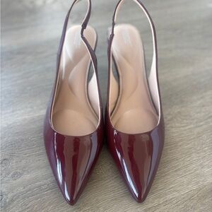 Rockport Elegant Burgundy Slingback Comfortable Heels